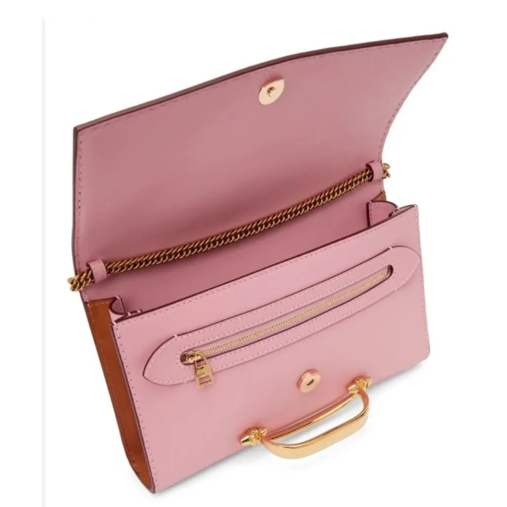 Alexander McQueen Clutch Shoulder Bag - Barbie Pink - Handbag - Designer - Gold - Picture 3 of 14